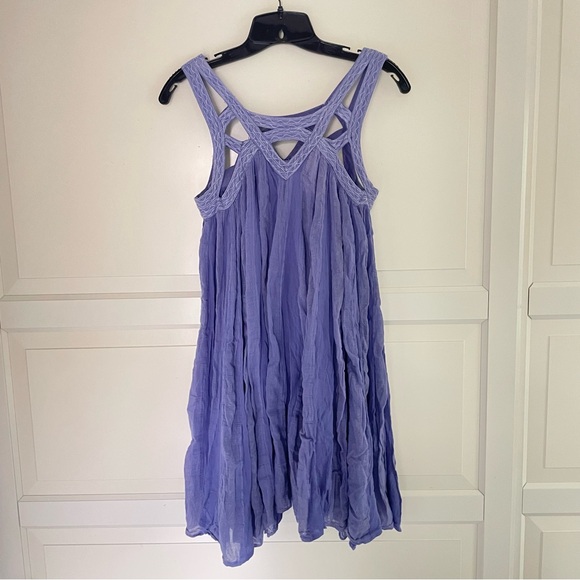 Free People FP ONE light purple embroidered mini dress 41012 - Picture 3 of 10